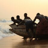 Pêcheur à la plage du Togo Photo: Gaëtan Noussouglo