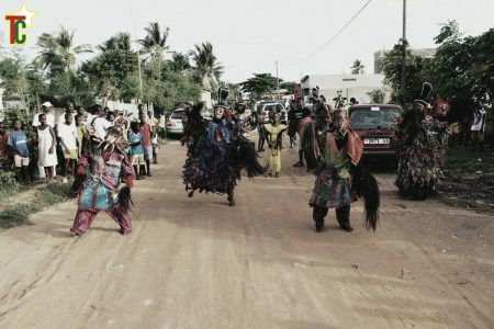 Les rues d'Agbodjrafo ont servi de cardre au Festival des enchainés