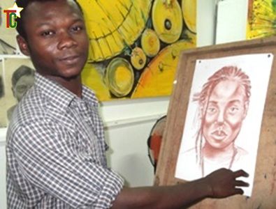 Méli-mélo, un artiste plasticien togolais qui séduit par son crayon sur le site de la Foire de Lomé