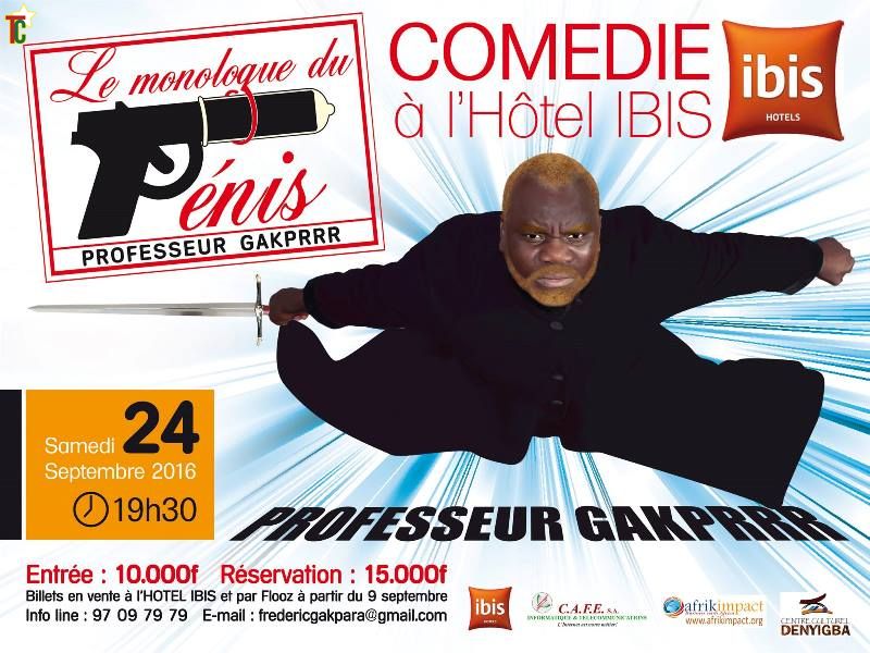 Togo: Le Monologue du Pénis de Frédéric Gakpara à l’Hôtel Ibis de Lomé le 24 septembre
